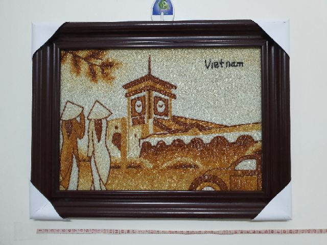Tranh Gạo Lưu Niệm Việt Nam (30cmx40cm)
