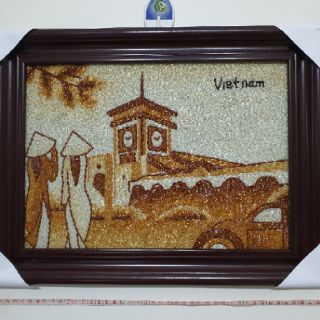 Tranh Gạo Lưu Niệm Việt Nam (30cmx40cm)