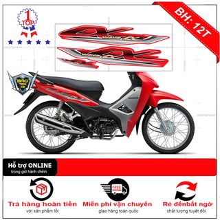Tem rời dán xe wave a mẫu zin dán xe đỏ 2017 - Bi Decal