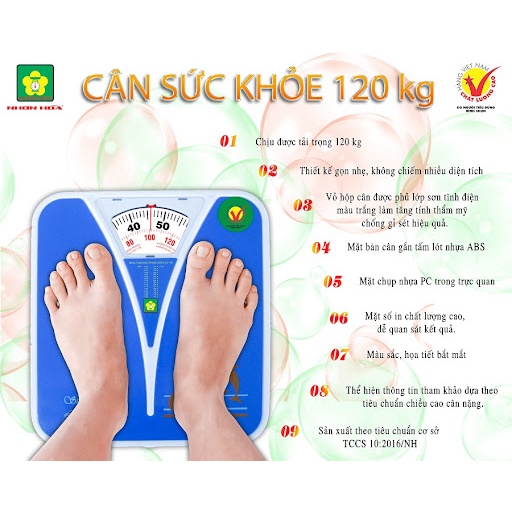 Cân sức khỏe gia đình Nhơn Hòa 120Kg