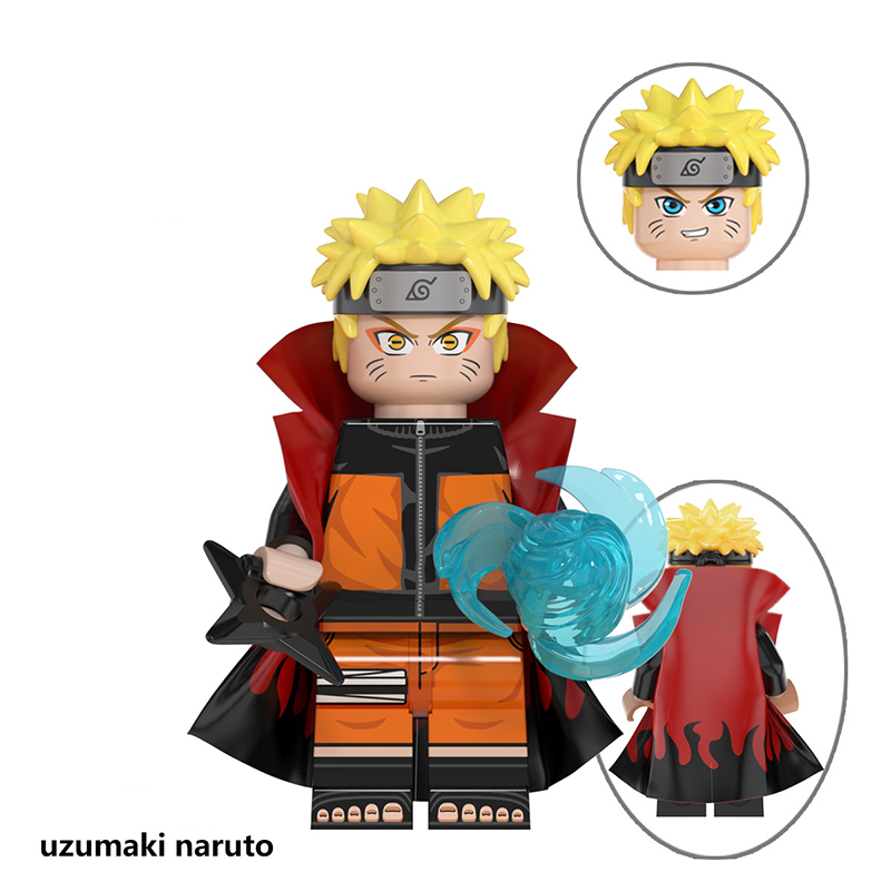 NARUTO Mô Hình Đồ Chơi Lego Nhân Vật Uchiha Ompto Sasuke Kakashi