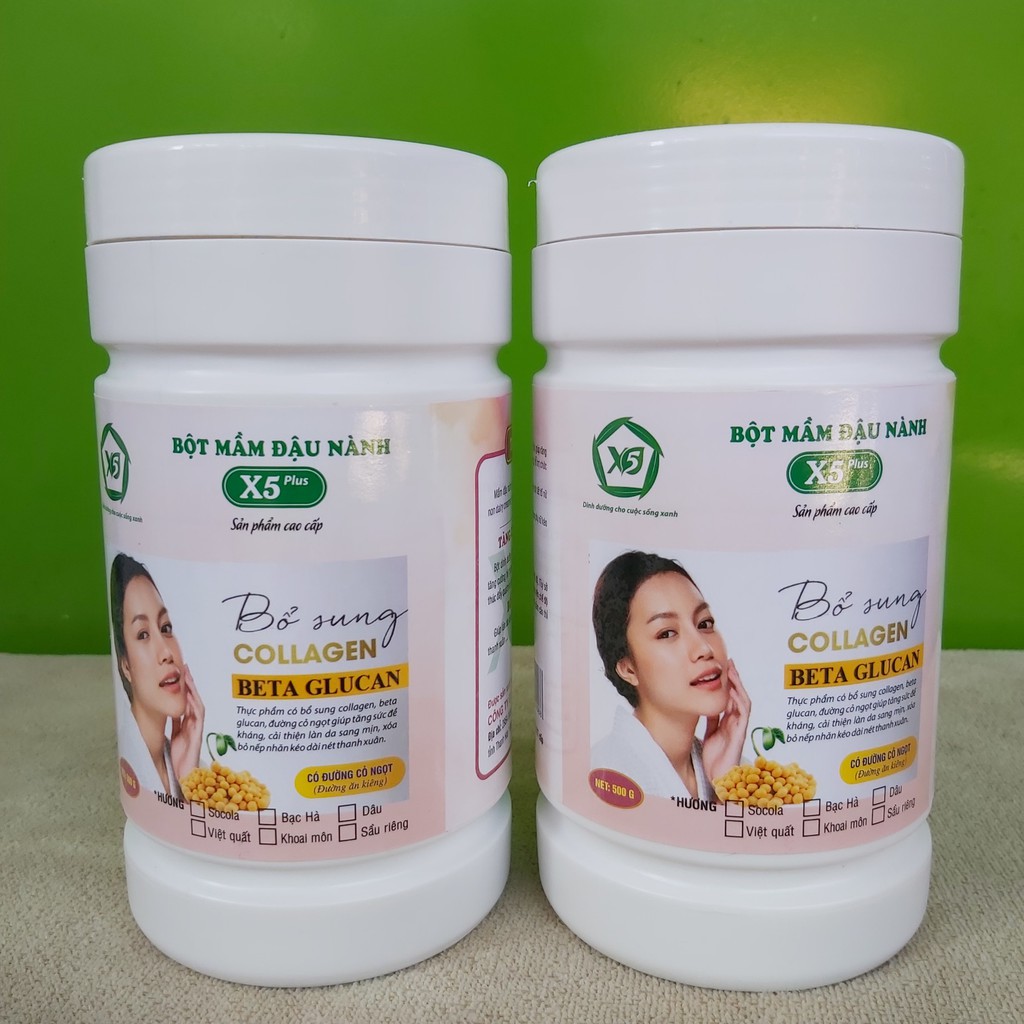 01 Bột Mầm Đậu Nành X5 , Có bổ sung Collagen, Betaglucan .