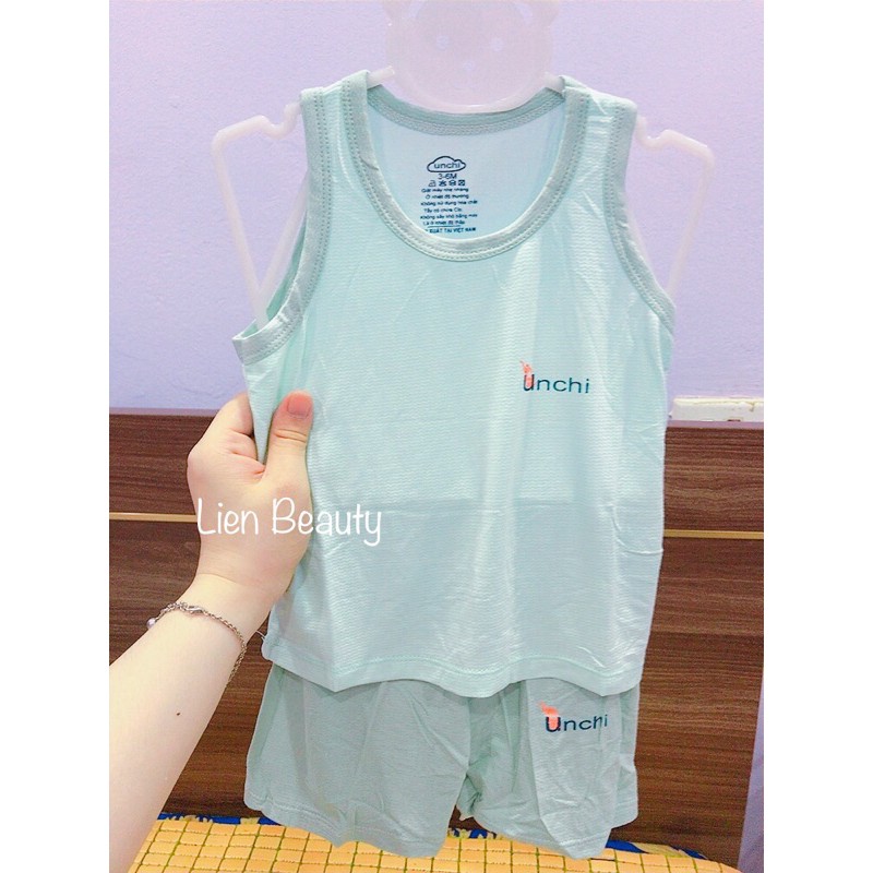 Bộ Ba lỗ Unchi Chất Gỗ Sồi Cực Mát Cho Bé