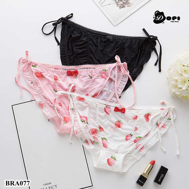 (BRA077) Quần lót lụa quần chíp đồ lót mềm mại cao cấp cạp dây sexy