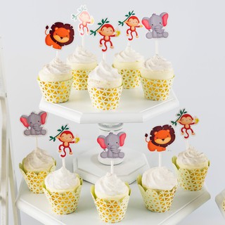 Cắm bánh cupcake - rừng rậm