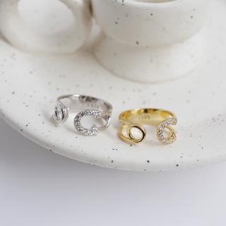Nhẫn Hở Đính Pha Lê Thời Trang Hàn Quốc Có Thể Điều Chỉnh Kích Thước Làm Quà Tặng Sinh Nhật Cho Bạn Gái