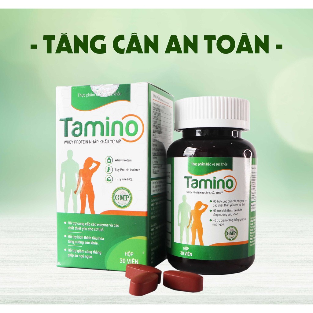 Combo 4 hộp Tăng cân Tamino - Đạm Whey Protein + Soy Protein nhập khẩu Mỹ