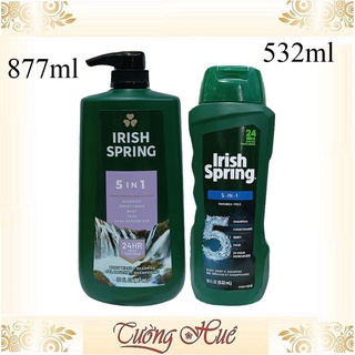 Gel tắm gội xả rửa mặt Irish Spring 5in1 24H Deodorizer Body & Shampoo ( Có lựa chọn )
