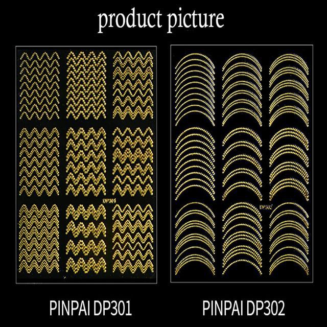 [Hàng mới về] Miếng dán tự trang trí móng tay họa tiết sọc gợn sóng 3D