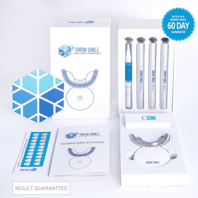 SET MÁY NGẬM TRẮNG RĂNG SNOWSMILE (cam kết hàng chính hãng 100%)