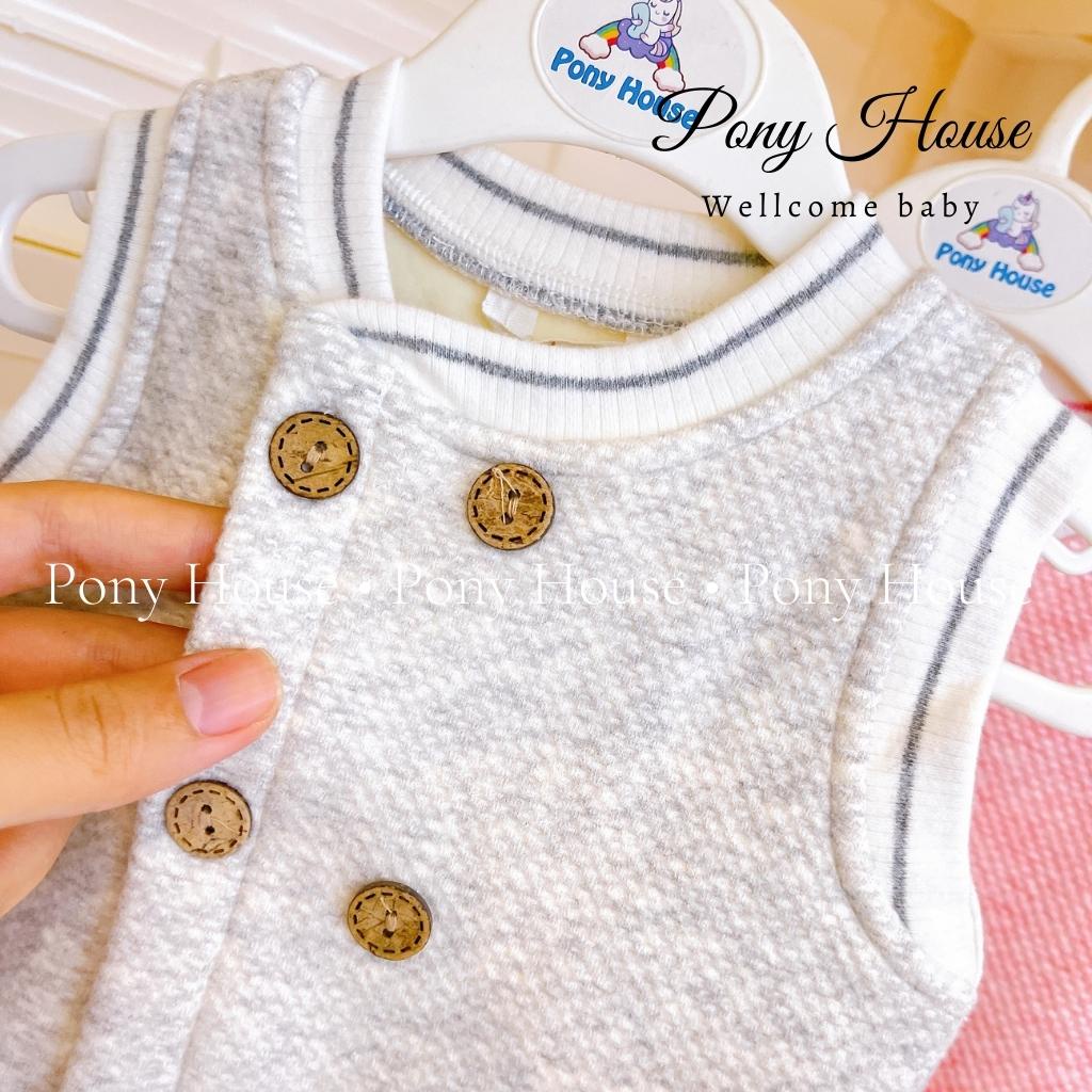 Áo Gile Dokma Nỉ Lót Lông Dày Dặn Cho Bé Trai, Bé Gái Sơ Sinh