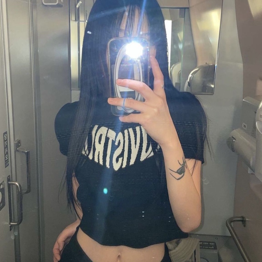 ¤❏Áo Thun 100% Cotton Nguyên Chất Tay Ngắn In Họa Tiết Trái Tim Đơn Giản Phong Cách Hàn Quốc