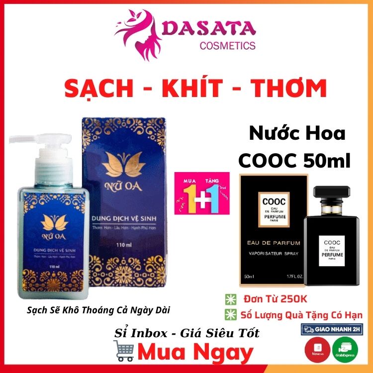 Dung Dịch Vệ Sinh Nữ Oa 110ml Thảo Dược Hết Ngứa Cô Bé Trong 2 Tuần Se Khít Làm Hồng Vùng Kín Giúp Da Mềm Mịn DASATA