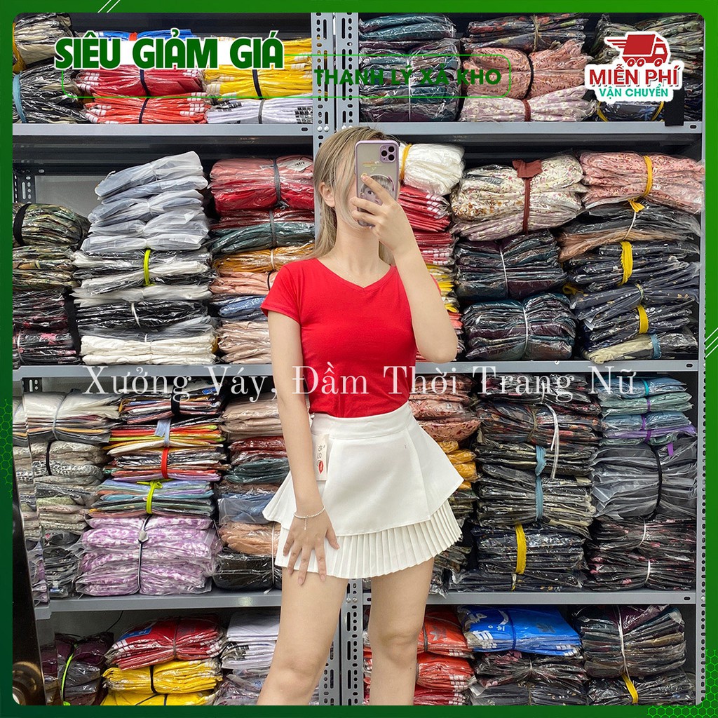 ✅Ảnh thật 100% ✅🎯🎯 Chân váy xếp ly ngắn xòe sang chảnh ( xếp ly 1 tầng)🍀 | BigBuy360 - bigbuy360.vn