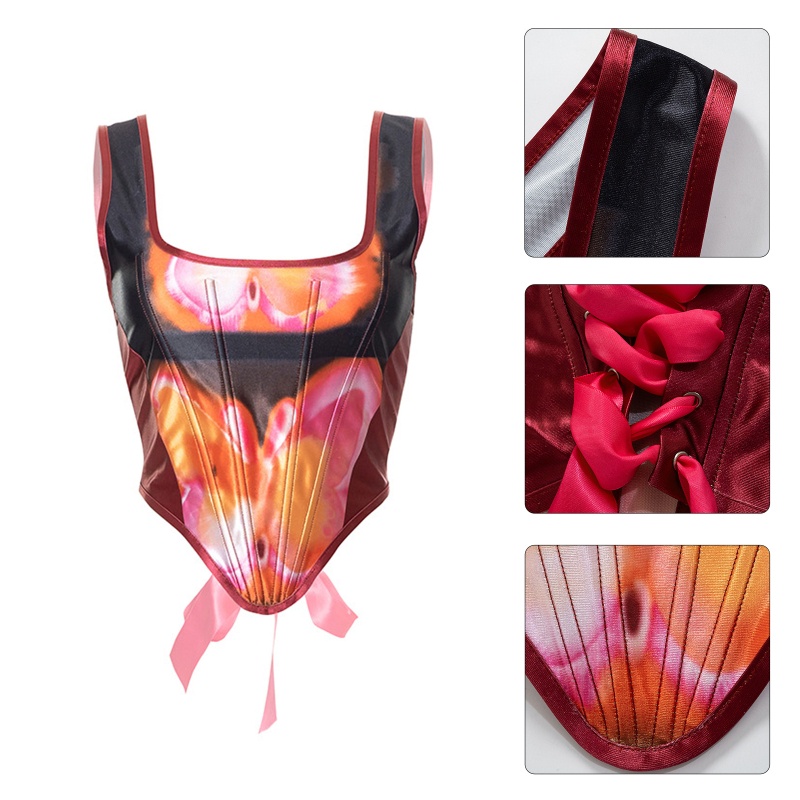 Áo Croptop Hai Dây In Họa Tiết Bươm Bướm Xinh Xắn Thời Trang Cho Nữ