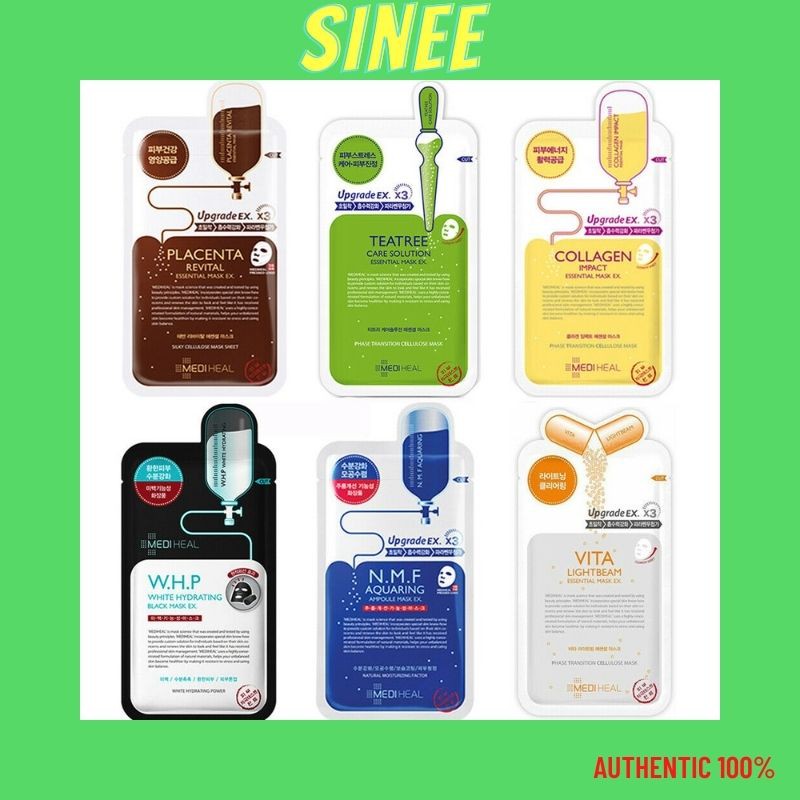 Mặt nạ 💖𝑭𝑹𝑬𝑬𝑺𝑯𝑰𝑷💖 mặt nạ mediheal dưỡng da các loại - cấp ẩm dưỡng trắng da | Thế Giới Skin Care