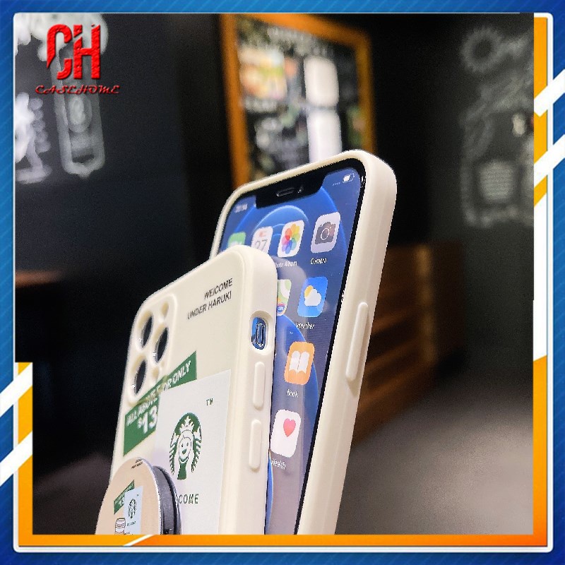 Ốp điện thoại TPU mềm có giá đỡ in hình Starbucks cho Xiaomi Redmi POCO C3 X3 NFC X3 PRO M3 9 9C NFC 9A 9T 9i 9AT 9 pro