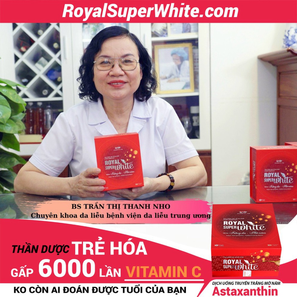 Dịch Uống Truyền Trắng Royal Super White_ [Mua 3 hộp Tặng Thêm 1 Hộp] Tặng Thêm Kem Face Huỷ Nám và Kem Body Trắng Da | BigBuy360 - bigbuy360.vn