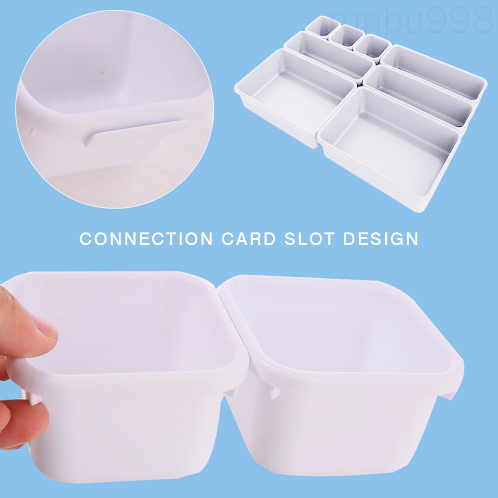Set 8 khay nhựa chia ngăn kéo tiện dụng cho gia đình / văn phòng