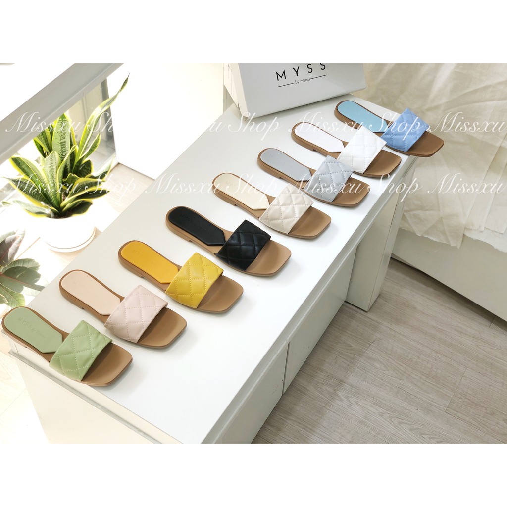 Dép nữ quai ngang chần ô 1cm thời trang MYSS - DE70