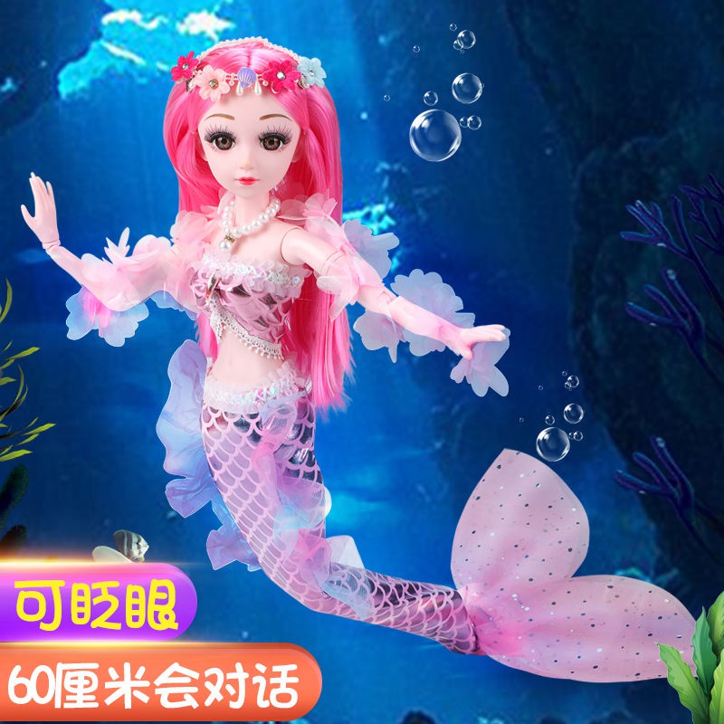 Búp Bê Barbie Nàng Tiên Cá Cỡ Lớn 60cm Dễ Thương Cho Bé Gái