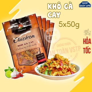 Khô gà lá chanh cay Fansipan combo 5 gói 50g