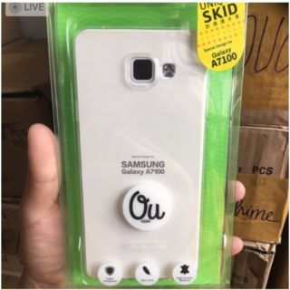 ốp lưng dẻo trong suốt ou case samsung A710/A7 2016 tặng kính cường lực cao cấp