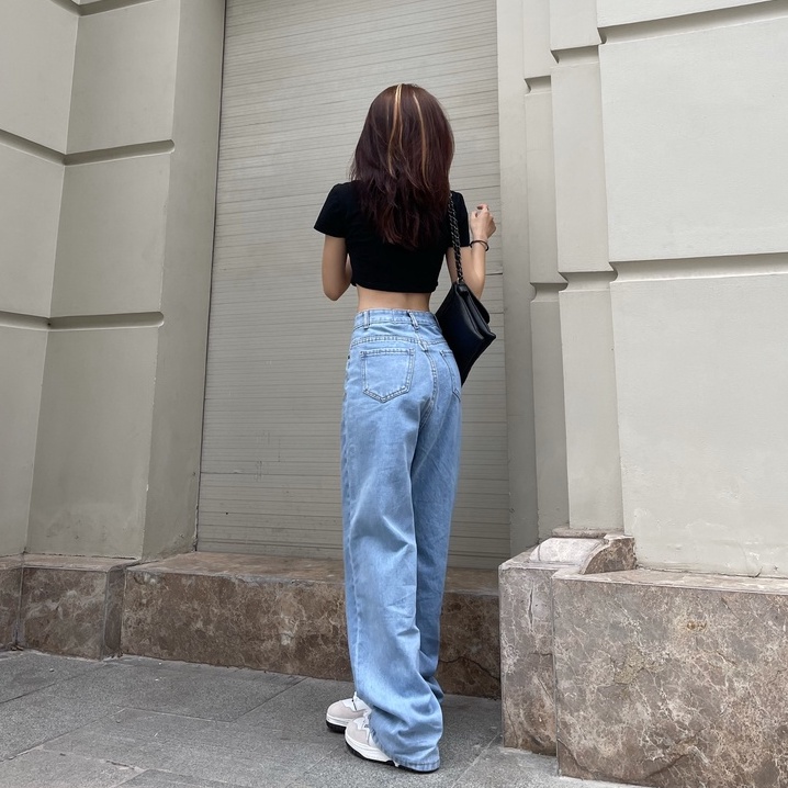 Quần Jeans Ống Suông Nữ Lưng Cao Tôn Dáng - HIGH CULOLES