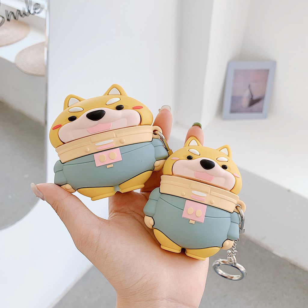 airpods 1 2 pro case cute cartoon Shiba Inu dog airpods case soft silicone airpods pro protective cover