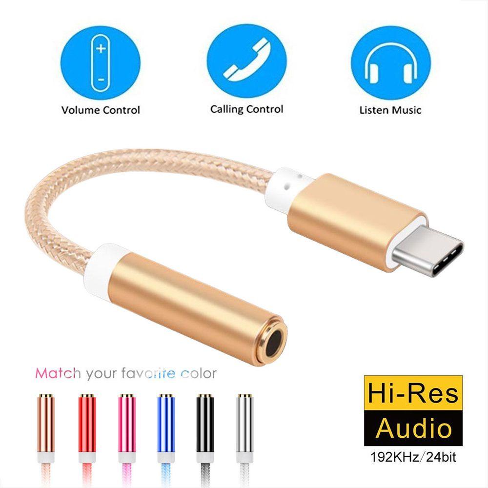 MYRONGVN Dây Cáp Chuyển Đổi Từ Giác Cắm Type-C Sang Cổng Cắm 3.5mm