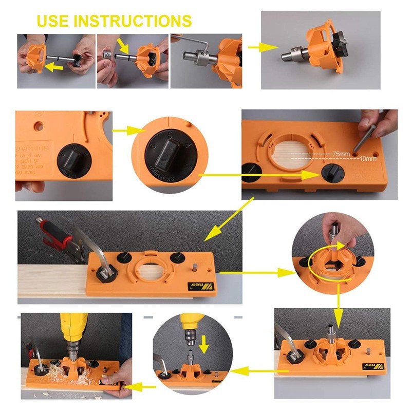 (Đang Bán) Bộ Dụng Cụ Định Vị Lỗ Khoan Gia Công Vật Liệu Gỗ 35mm