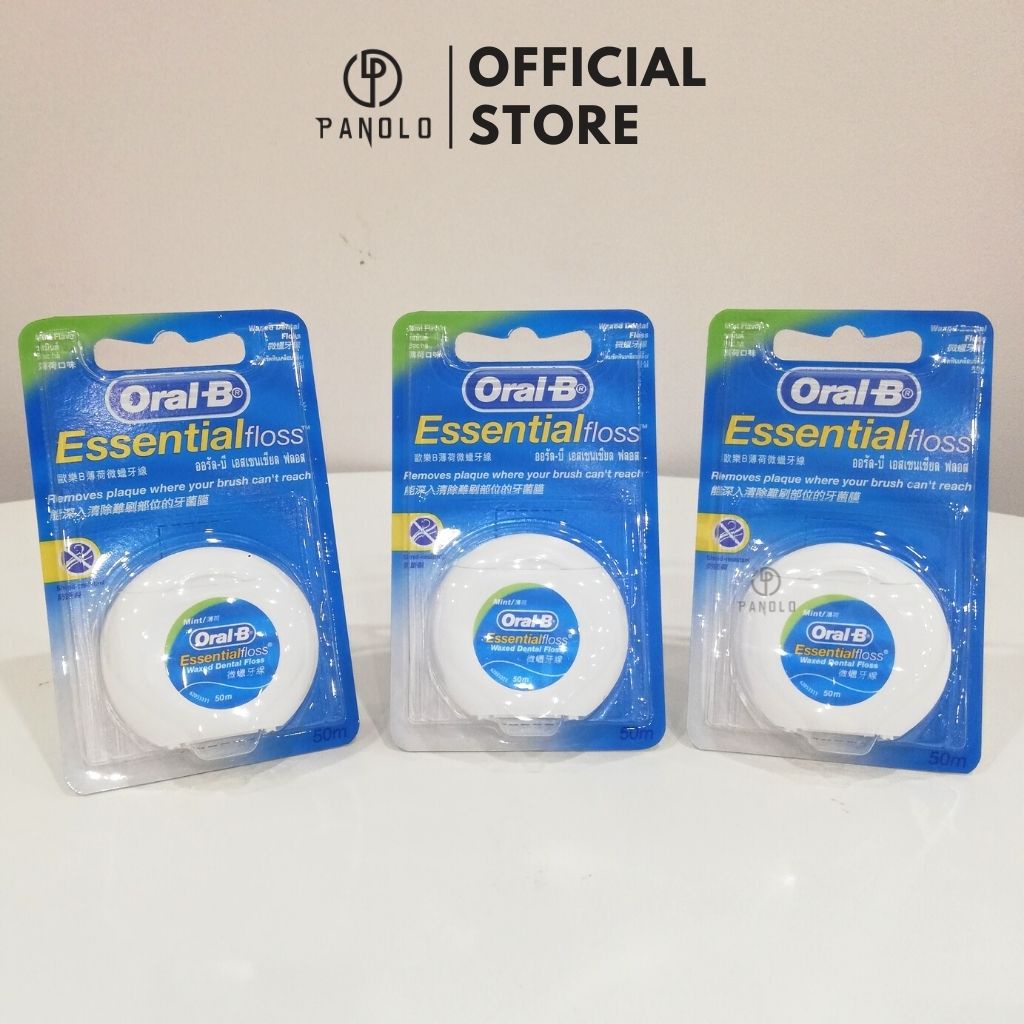 Chỉ nha khoa chính hãng Oral B, Tăm chỉ Essential Floss hương bạc hà 50m