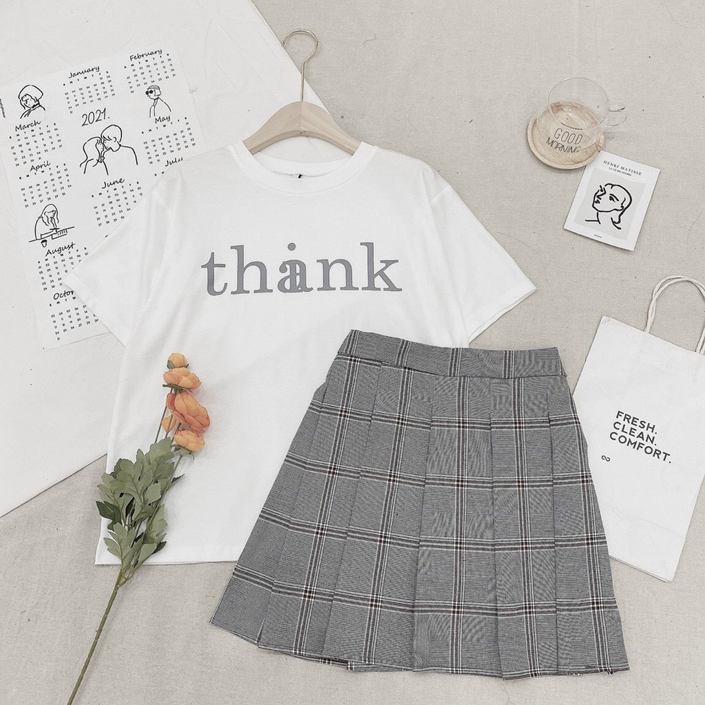 Set Áo Thun Kết Hợp Cùng Chân Váy Chữ A Thiết Kế Hiện Đại, Nữ Tính Thích Hợp Cho Việc Đi Chơi, Dạo Phố | BigBuy360 - bigbuy360.vn