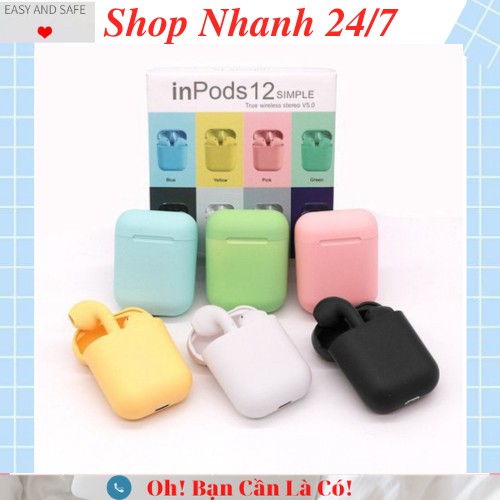 Tai Nghe Bluetooth Airpod i12(nhiều màu)TWS Cảm Biến Vân Tay (có Ảnh + Video)