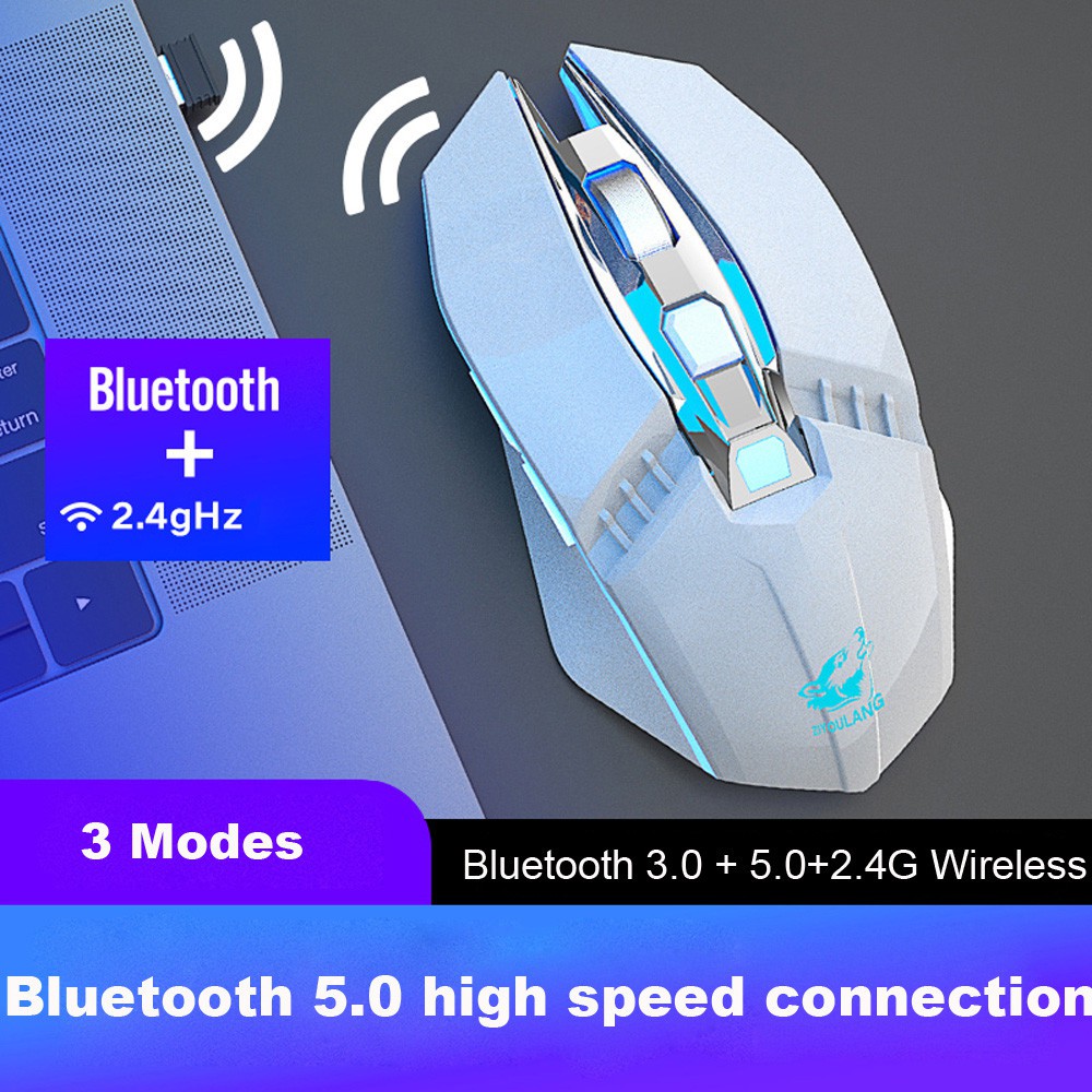 Chuột Gaming X5 Bluetooth 5.0 + 3.0 + 2.4g, Không Dây, Có Thể Sạc Được
