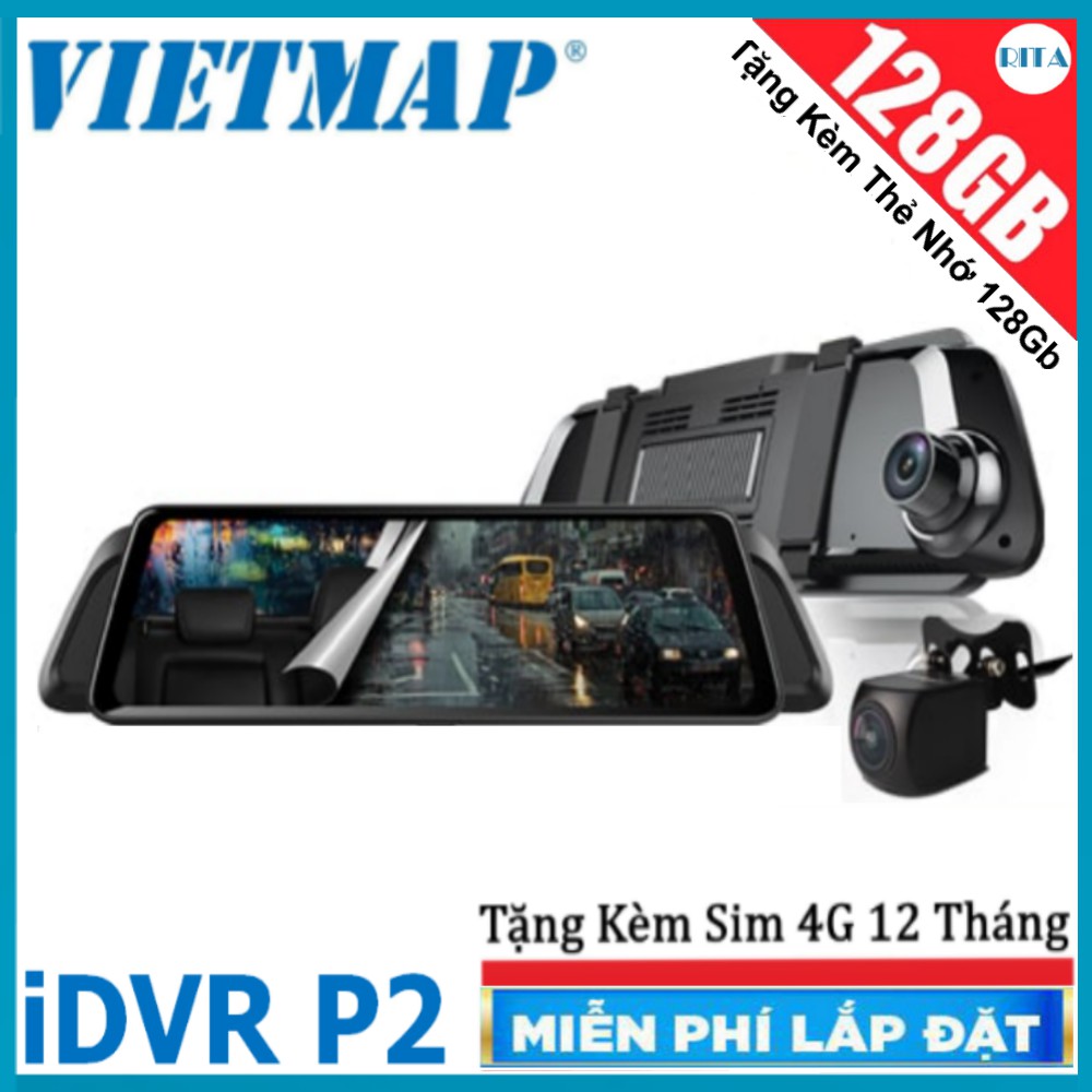 [Kèm Thẻ nhớ 128Gb] Camera Hành Trình Vietmap iDVR P2 + [Sim 4G]