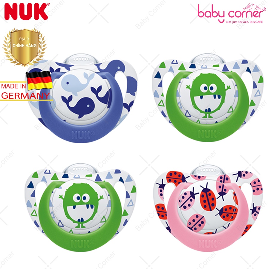 BỘ 2 TI NGẬM SILICONE NUK GENIUS 6 - 18 THÁNG