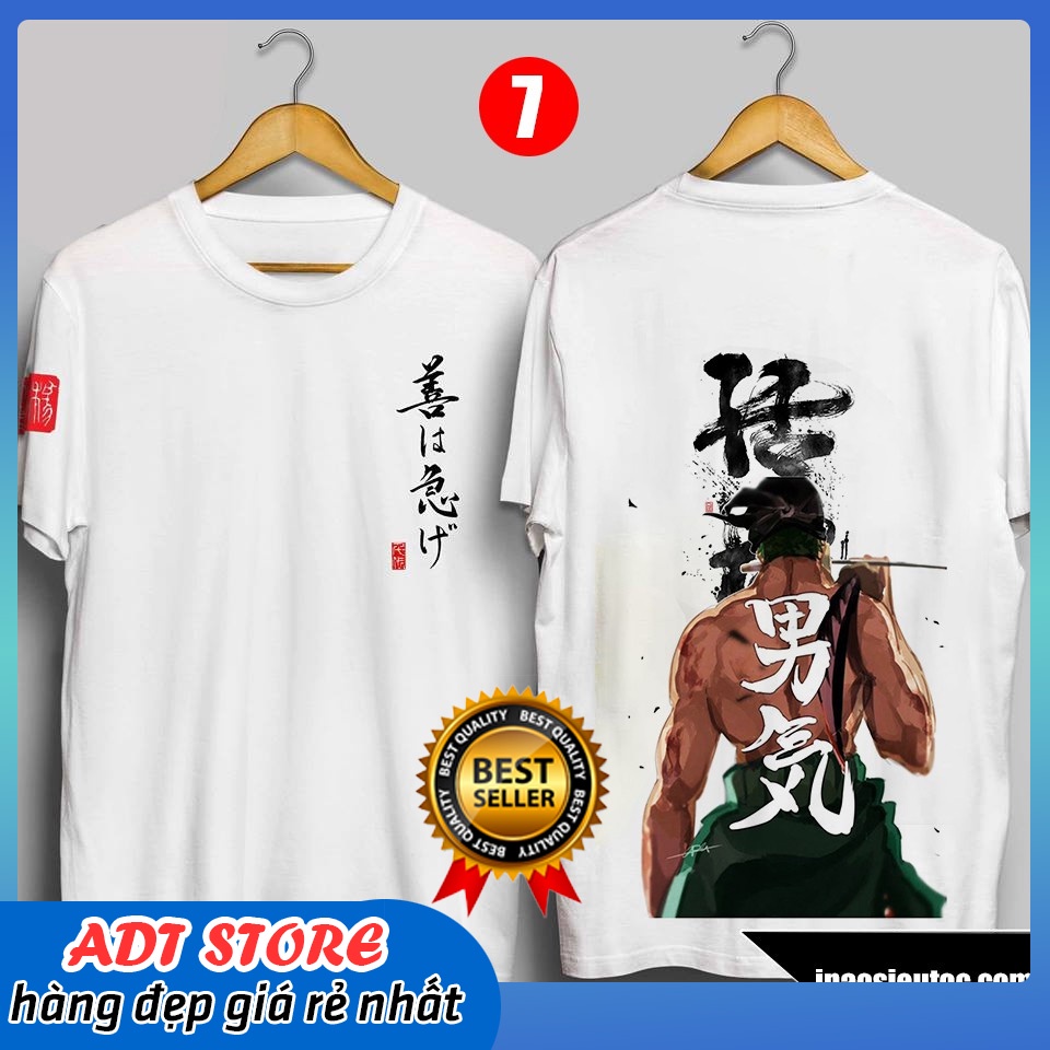 Áo Thun Roronoa Zoro Cực Độc | Áo Đảo Hải Tặc Zoro Luffy Ace One Piece chất giá rẻ