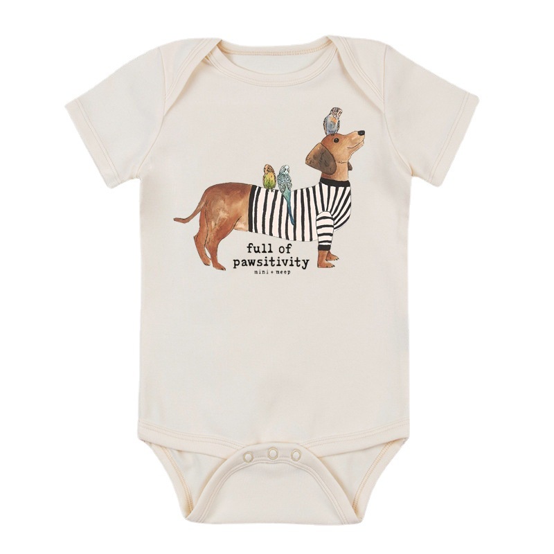 Bộ Áo Liền Quần Tay Ngắn In Hoạt Hình One Piece Thời Trang Mùa Hè Xinh Xắn Cho Bé Sơ Sinh