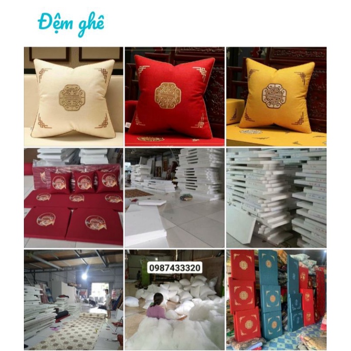 Đệm ghế gỗ,trường kỷ,sofa, thảm trải ghế theo kích thước , yêu cầu