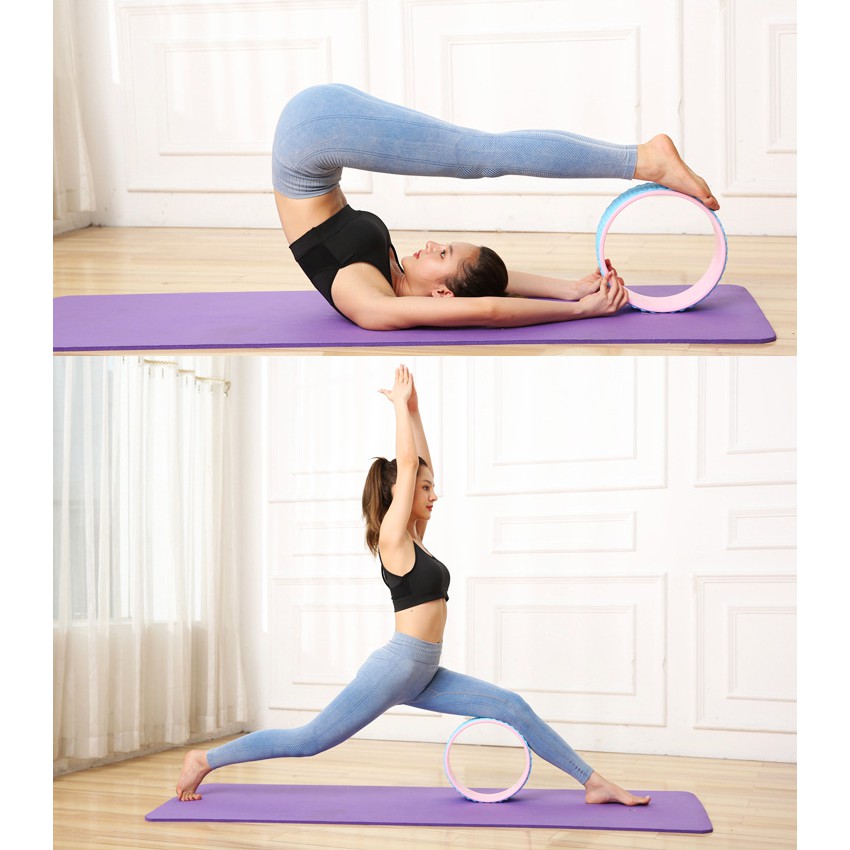 Vòng tập Yoga 33cm khung nhựa ABS bọc TPE chống trơn trượt cao cấp chính hãng - Yoga Wheel YO23