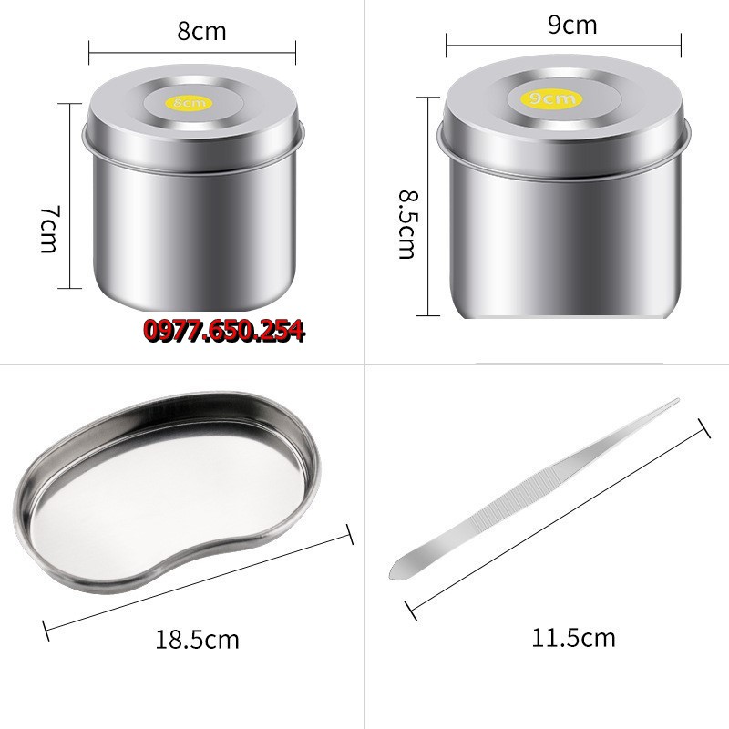 Khay hạt đậu, hũ bông cồn