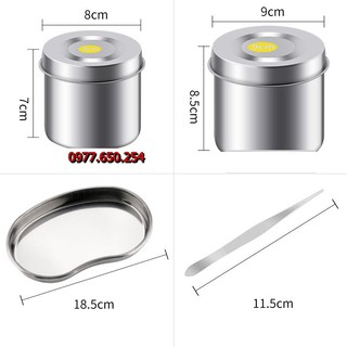 Khay hạt đậu, hũ bông cồn