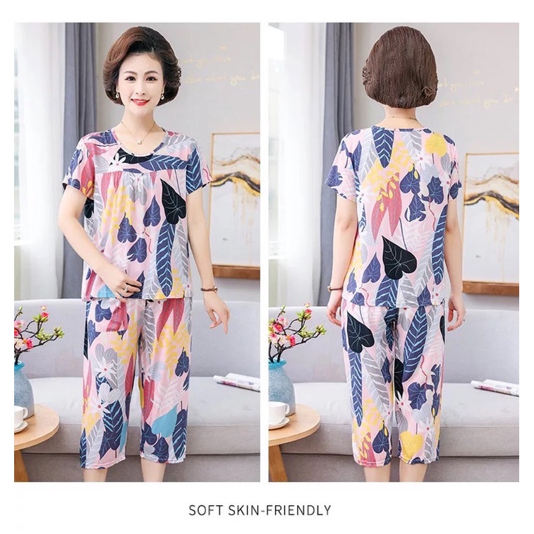 Đồ bộ trung niên nữ, Bộ đồ mặc nhà trung niên nữ vải đũi lanh  nhẹ mát cho bà cho mẹ món quà vô cùng ý nghĩa