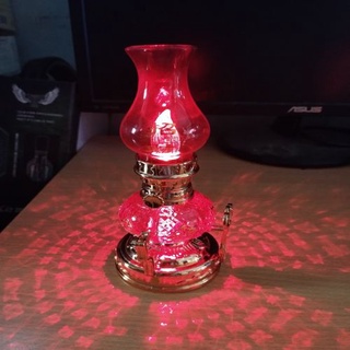 đèn dầu đỏ thờ pin ( nhựa )