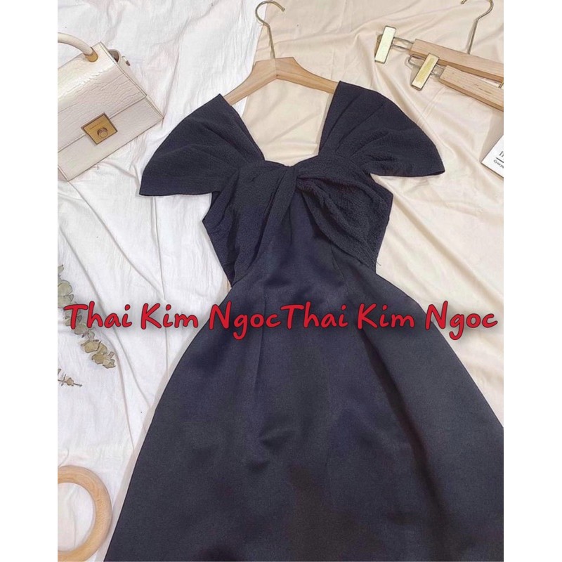 Đầm dự tiệc bẹt vai phi xoắn nơ | BigBuy360 - bigbuy360.vn