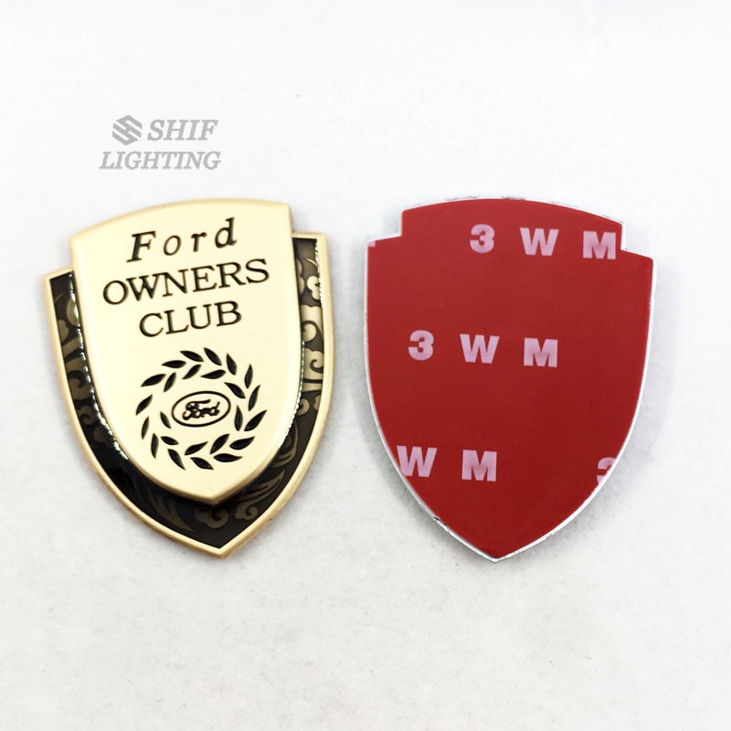 Logo dán trang trí xe hơi khắc chữ Ford OWNERS CLUB bằng kim loại cho xe FORD