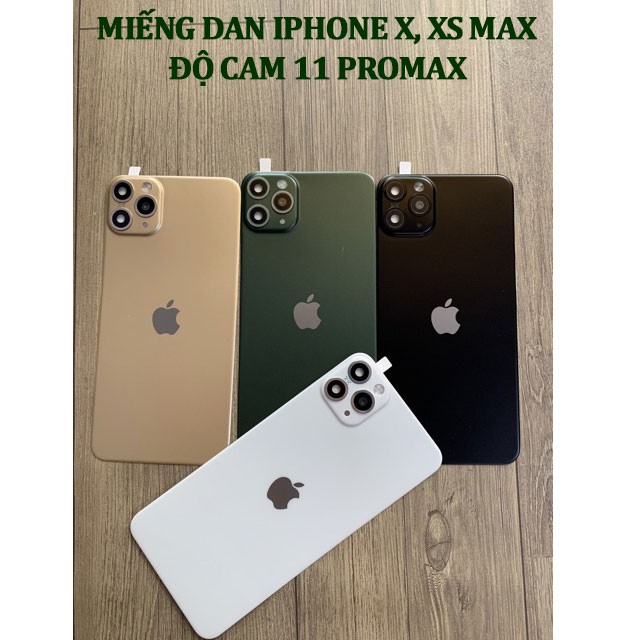 [Freeship] Miếng dán lưng độ camera Iphone X, Xs Max thành 11 Promax, miếng dán Full lưng PPF Iphone X, Xs Max logo táo.