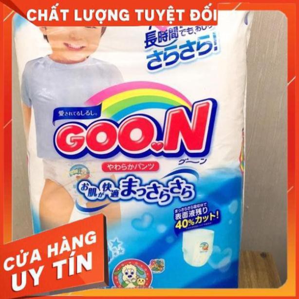 [Hàng chính hãng] Hàng auth Tã quần Goon size L 50 miếng bé trai (9-14kg)