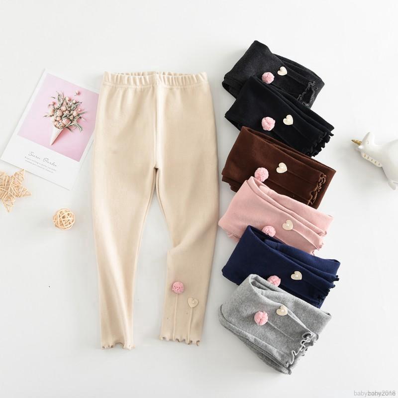 Quần legging cotton co giãn dễ thương cho bé gái